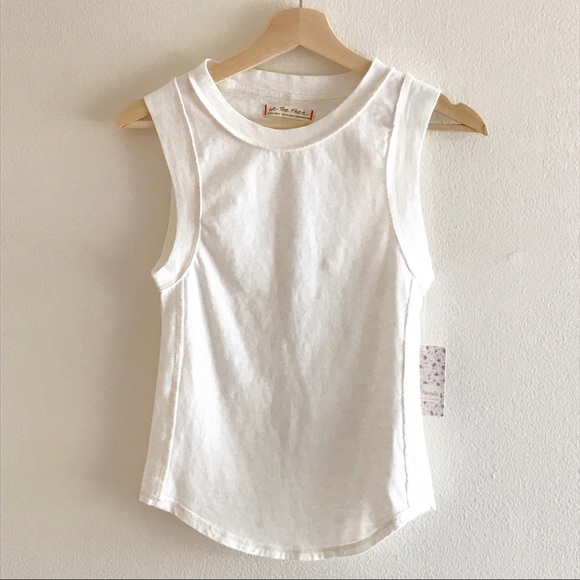 Free People Tops - NWT Free People Ivory Fitted Tank